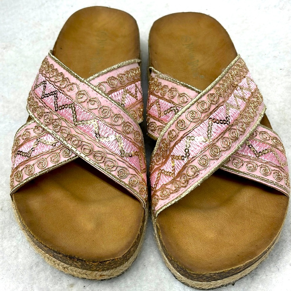 Nature breeze sequined sandals ladies sz 7